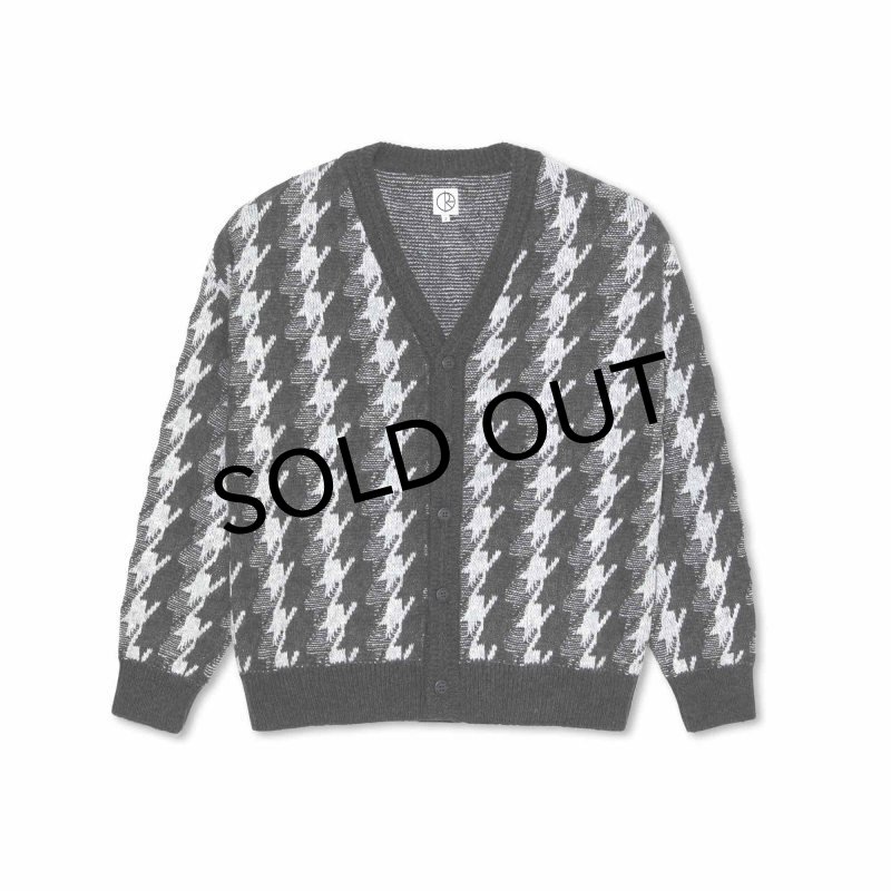 画像1: 【SALE】POLAR SKATE CO. "HOUNDSTOOTH LOUIS CARDIGAN" - GREY (1)