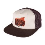 画像1: PASS~PORT.  " BRUSH FIRE WORKERS TRUCKER CAP " - CHOCOLATE / OFF WHITE (1)