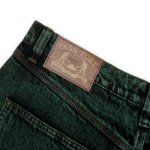 画像2: PASS~PORT.  " WORKERS CLUB DENIM JEAN " - DARK GREEN Over-Dye (2)