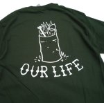 画像2: 【 OUR LIFE 】 OUR LIFE "BURN BARREL TEE " - DARK GREEN (2)