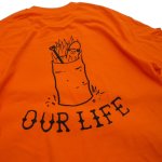 画像2: 【 OUR LIFE 】 OUR LIFE "BURN BARREL TEE " - ORANGE (2)