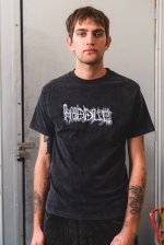 画像7: HODDLE " VISON LOGO TEE " - BLACK WASH / WHITE (7)