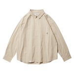 画像1: EVISEN " WILLIAM LS SHIRT " - BEIGE  (1)