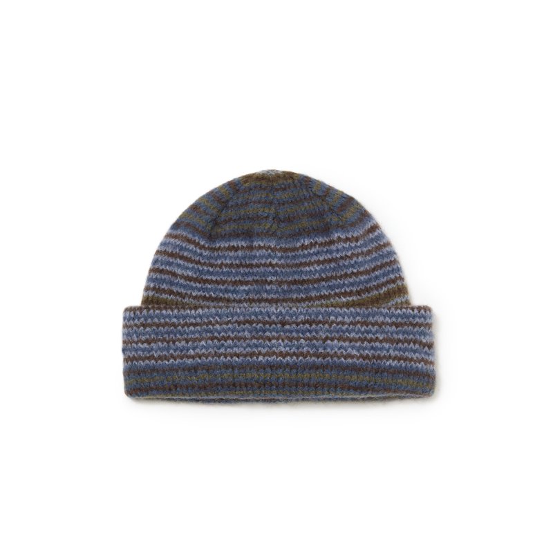 画像1: POLAR SKATE CO. " GEORGE BEANIE " - BLUE GREEN STRIPEE (1)