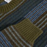 画像3: POLAR SKATE CO. " GEORGE SWEATER " - BLUE GREEN STRIPE  (3)