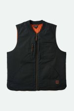 画像2: BRIXTON " BUILDERS ABRAHAM REV VEST "- WASHED BLACK / RUST ORANGE (2)