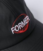 画像2: FORMER " COIL LEATHER CAP  " - BLACK  (2)