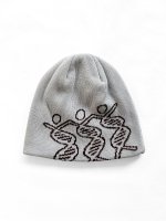 画像1: COMFORTABLE REASON " DANCING DNA BEANIE " - WHITE (1)