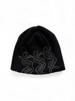 画像1: COMFORTABLE REASON " DANCING DNA BEANIE " - BLACK (1)