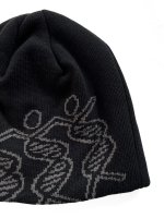 画像3: COMFORTABLE REASON " DANCING DNA BEANIE " - BLACK (3)