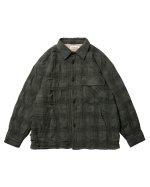 画像1: EVISEN " SHAO PLAID FLEECE JACKET " - GREEN    (1)