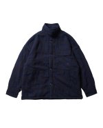 画像2: EVISEN " SHAO PLAID FLEECE JACKET " - NAVY    (2)