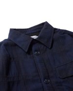 画像6: EVISEN " SHAO PLAID FLEECE JACKET " - NAVY    (6)