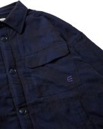 画像5: EVISEN " SHAO PLAID FLEECE JACKET " - NAVY    (5)