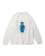 画像1: EVISEN " VASE LOGO LS TEE " - WHITE (1)