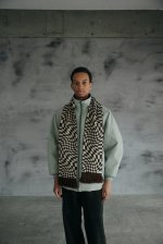 画像1: COMFORTABLE REASON " OP SCARVES " - BROWN×OFF (1)