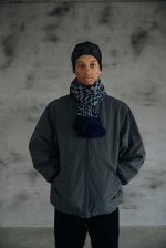 画像3: COMFORTABLE REASON " OP SCARVES " - NAVY×GREY (3)