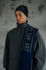 画像2: COMFORTABLE REASON " OP SCARVES " - NAVY×GREY (2)