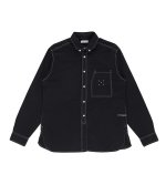 画像1: POP TRADING COMPANY " POP BD SHIRT " - BLACK  (1)