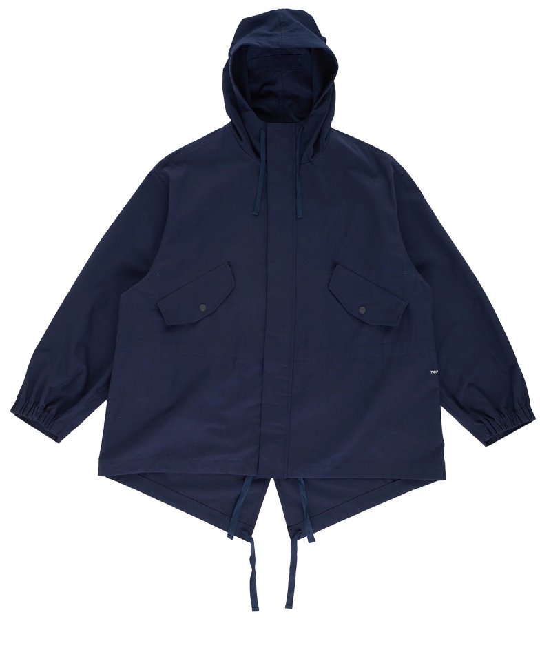 画像1: POP TRADING COMPANY " FISH TAIL JACKET " - NAVY  (1)