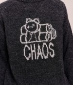 画像3: POP TRADING COMPANY " POP KNITTED CHAOS CREWNECK " - ANTHRACITE (3)