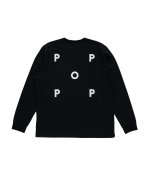 画像1: POP TRADING COMPANY " POP LOGO LONGSLEEVE TEE " - BLACK/WHITE (1)