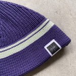 画像2: DUSK " LINE BEANIE HAT " - BLUEBERRY × MINT (2)