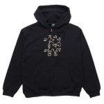 画像1: PASS~PORT.  " COWPOKE ORGANIC FLEECE ZIP HOODIE " - BLACK (1)