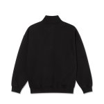 画像3: POLAR SKATE CO. " FRANKIE HALF ZIP SWEATER " - BLACK (3)