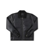 画像1: FORMER " SHERPA LEATHER JACKET " - BLACK (1)