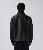 画像4: FORMER " SHERPA LEATHER JACKET " - BLACK (4)