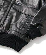 画像7: FTC " LEATHER A-2 FLIGHT JACKET " - BLACK (7)