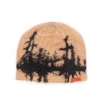 画像1: HODDLE " FAUX MOHAIR SKULL BEANIE " - TAN (1)