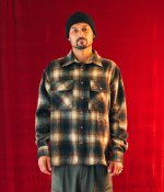 画像1: FORMER / DION AGIUS COLLECTION " FLANNEL LS SHIRT " - BROWN (1)