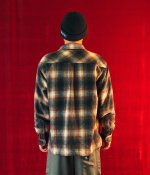 画像2: FORMER / DION AGIUS COLLECTION " FLANNEL LS SHIRT " - BROWN (2)