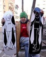 画像1: KROOKED " HATE BEAMER DECK ARTWORK BY MARK GONZALES (BLACK)   / SKATESHOP DAY 2025 LTD " - 10.75inch (1)