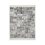 画像1: POLAR SKATE CO. " PICNIC BLANKET | NEWSPAPER "  - WHITE / BLACK (1)